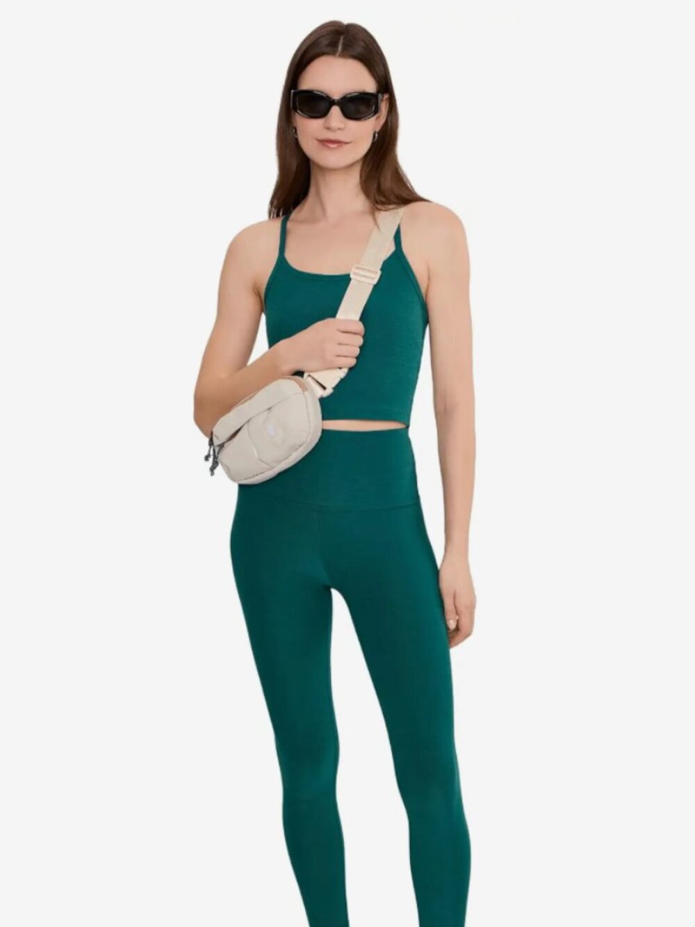 Beyond Yoga Spacedye Slim Racerback Teal Sea Heather